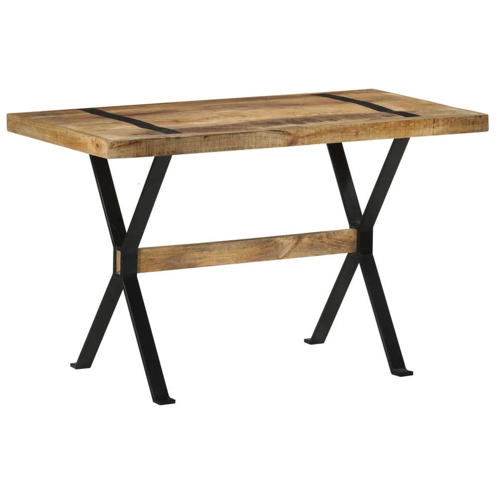 vidaXL Dining Table 120x60x76 cm vidaXL Rough Mango Wood - Uncategorized Dining Table