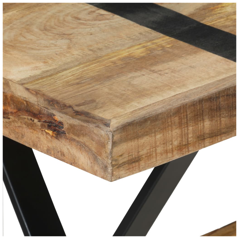 Dining Table 120x60x76 cm vidaXL Rough Mango Wood by vidaXL