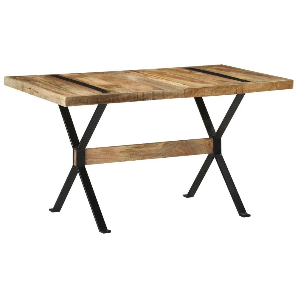 Dining Table 120x60x76 cm vidaXL Rough Mango Wood by vidaXL