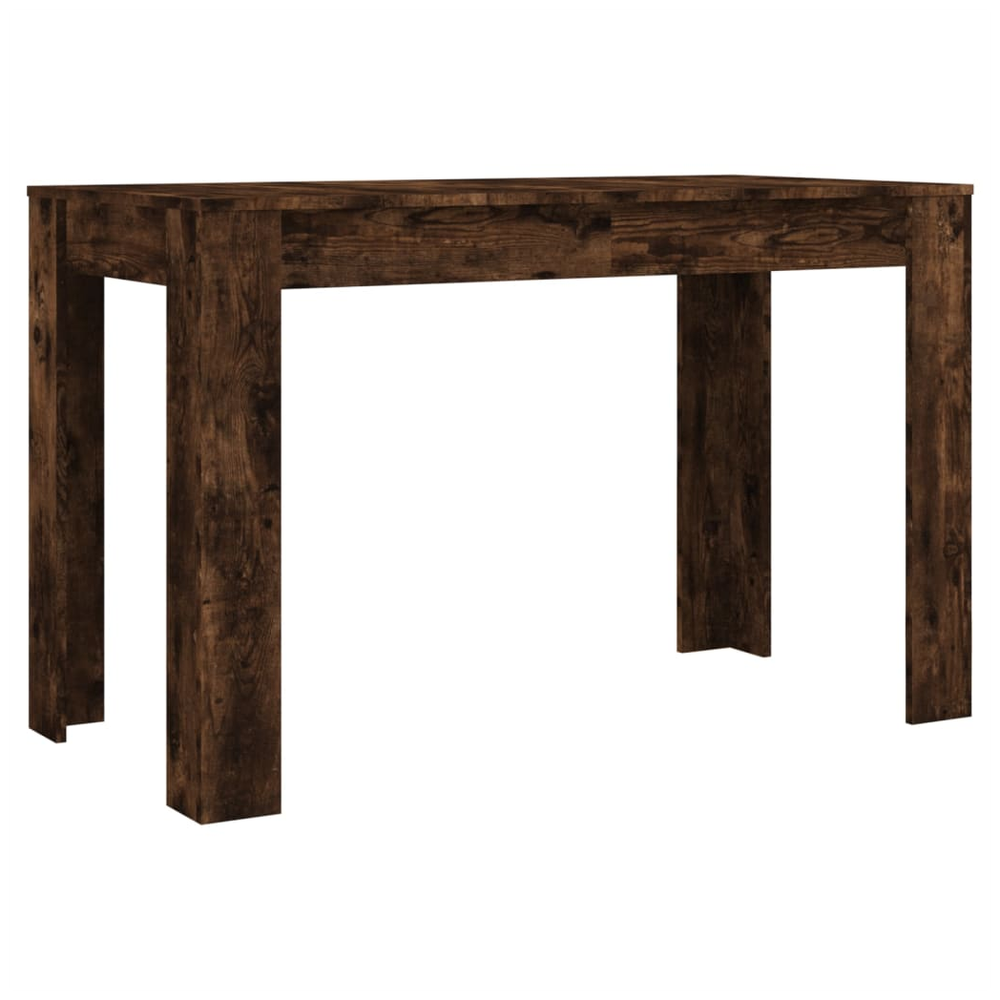 Dining Table Smoked Oak vidaXL 120x60x76 cm Engineered Wood by vidaXL