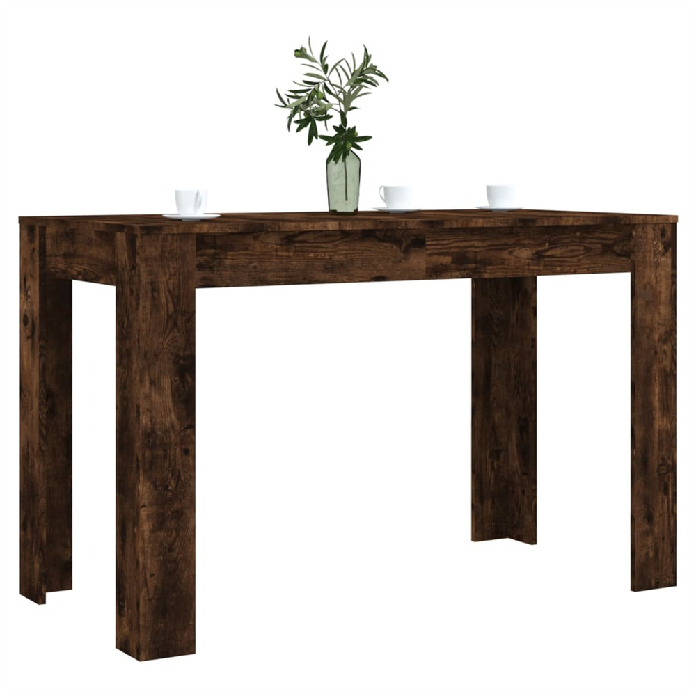 vidaXL Dining Table Smoked Oak vidaXL 120x60x76 cm Engineered Wood - Uncategorized Dining Table