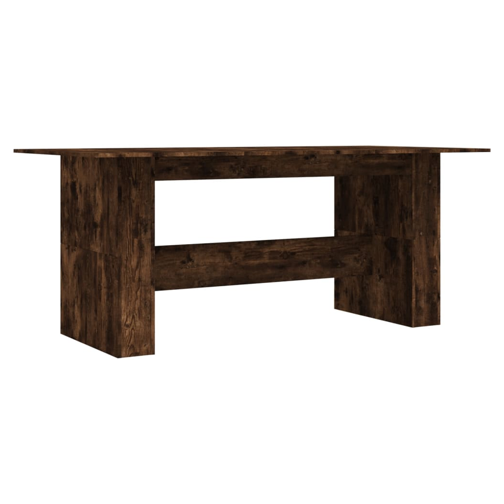 Dining Table Smoked Oak vidaXL 180x90x76 cm Engineered Wood by vidaXL