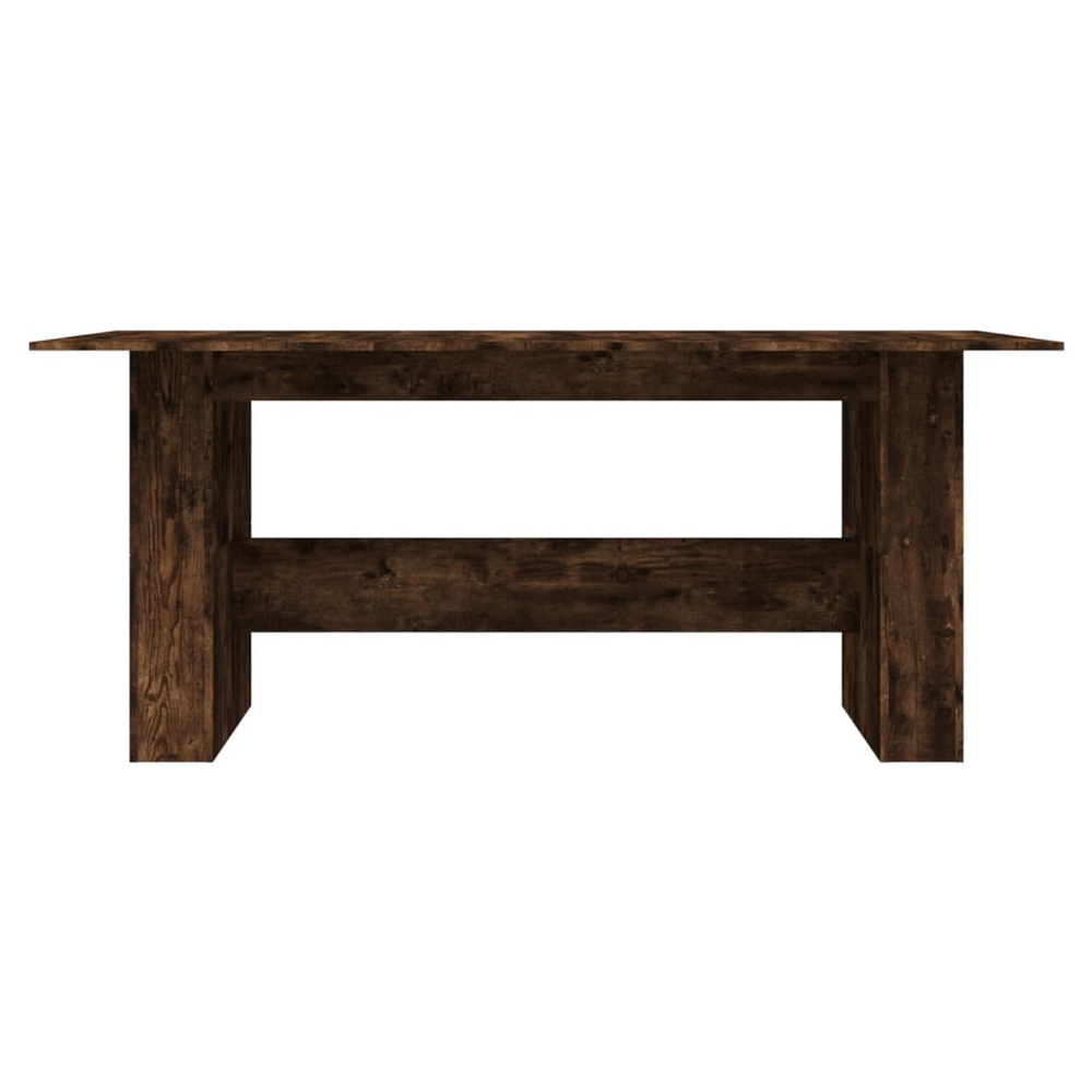 Dining Table Smoked Oak vidaXL 180x90x76 cm Engineered Wood by vidaXL