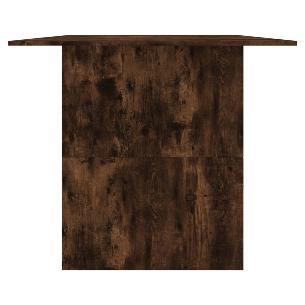 Dining Table Smoked Oak vidaXL 180x90x76 cm Engineered Wood by vidaXL