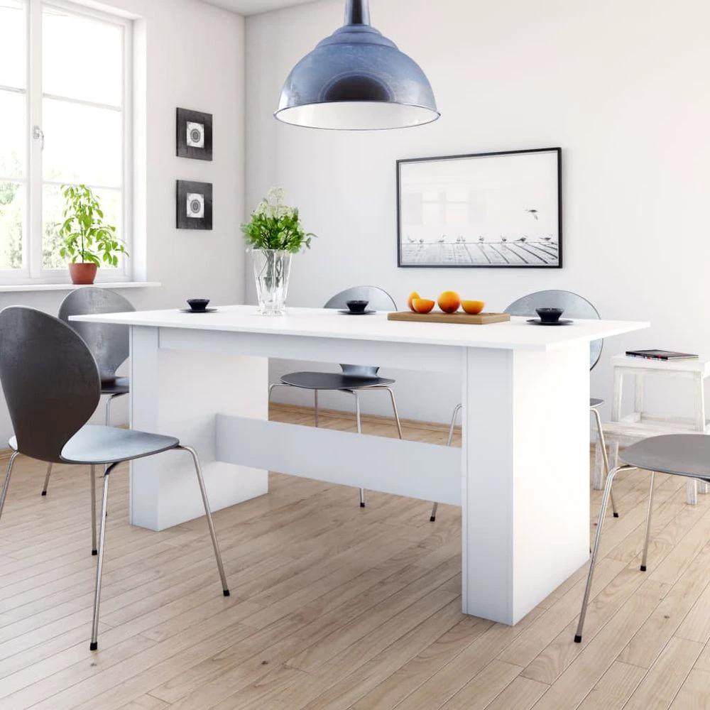 Dining Table Smoked Oak vidaXL 180x90x76 cm Engineered Wood by vidaXL