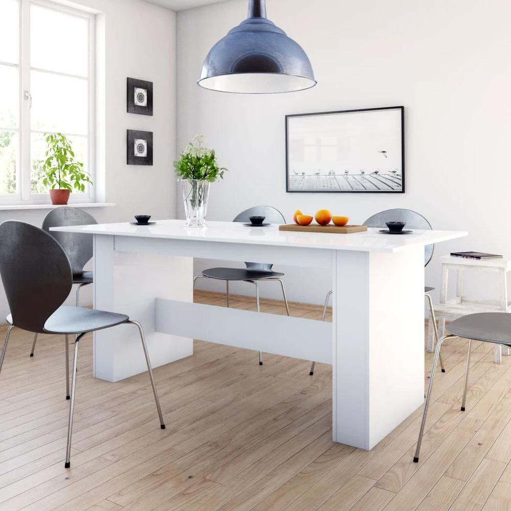 Dining Table Smoked Oak vidaXL 180x90x76 cm Engineered Wood by vidaXL