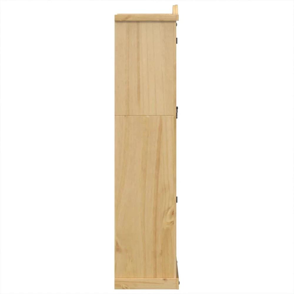 vidaXL Glass Display Cabinet Corona vidaXL 99x43x187 cm Solid Wood Pine - Uncategorized Display Cabinet