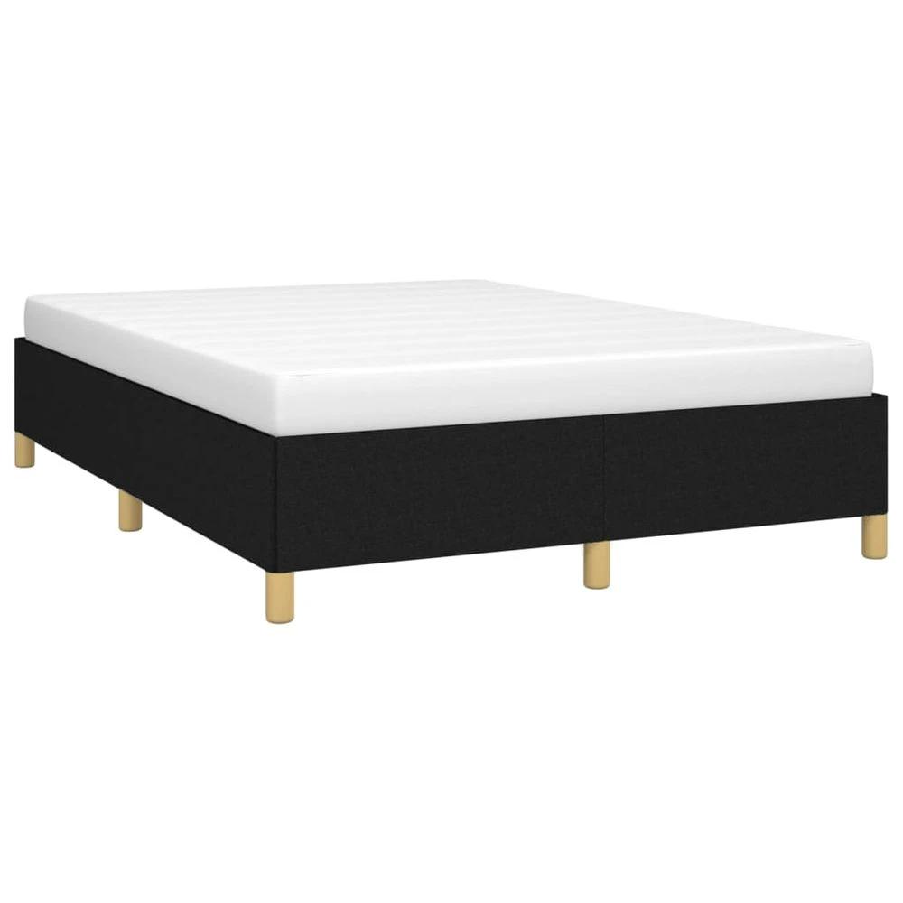 Bed Frame Black 135x190 cm vidaXL Double Fabric by vidaXL
