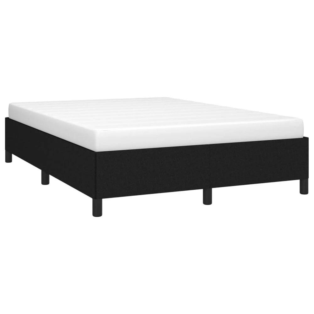 Bed Frame Black 135x190 cm vidaXL Double Fabric by vidaXL