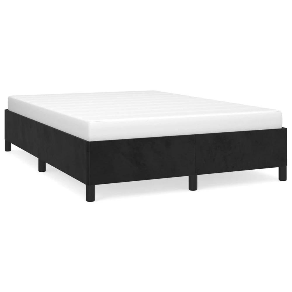 Bed Frame Black 135x190 cm vidaXL Double Velvet by vidaXL