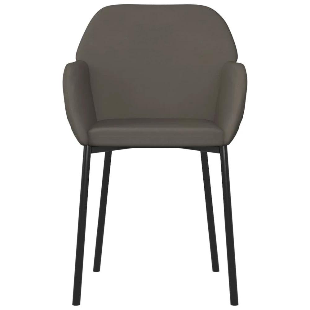 vidaXL Dining Chairs 2 pcs vidaXL Dark Grey Velvet - Uncategorized Fabric Dining Chairs