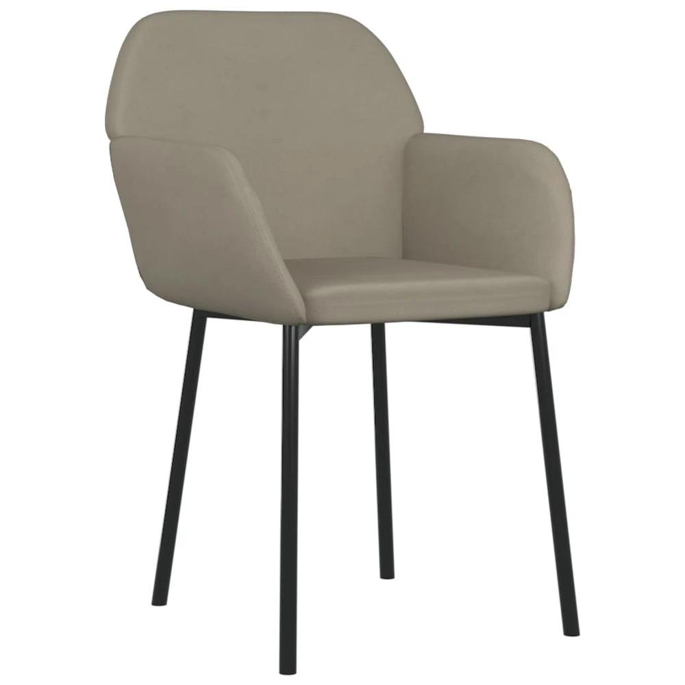 vidaXL Dining Chairs 2 pcs vidaXL Light Grey Velvet - Uncategorized Fabric Dining Chairs