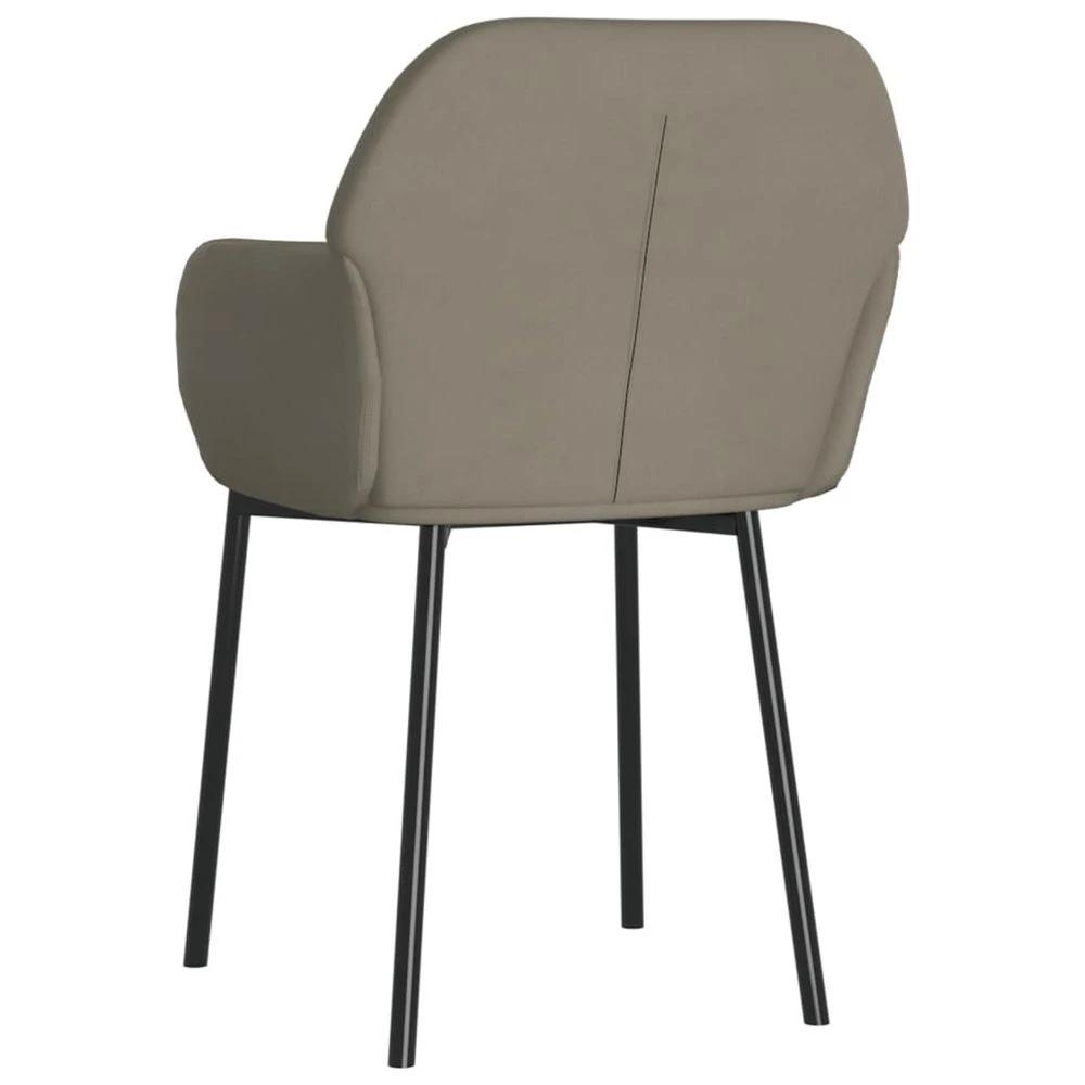 Dining Chairs 2 pcs vidaXL Light Grey Velvet by vidaXL