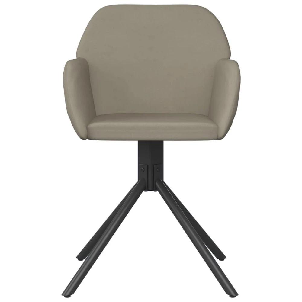 vidaXL Swivel Dining Chairs 2 pcs vidaXL Light Grey Velvet - Uncategorized Fabric Dining Chairs