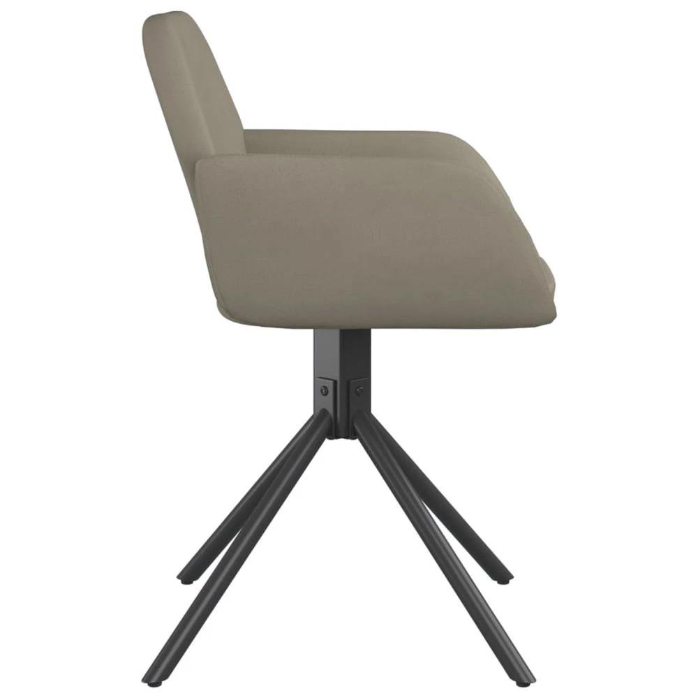 vidaXL Swivel Dining Chairs 2 pcs vidaXL Light Grey Velvet - Uncategorized Fabric Dining Chairs