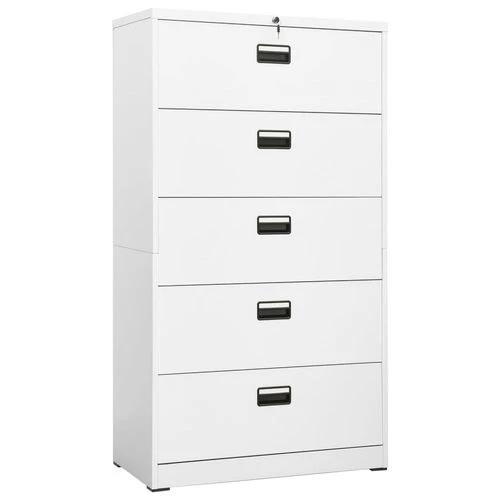 vidaXL Filing Cabinet White 90x46x72.5 cm Steel by vidaXL