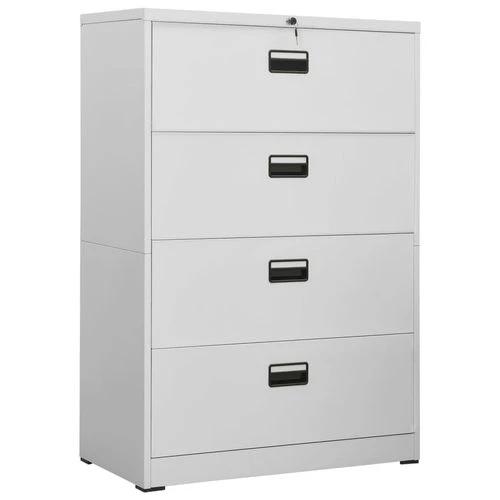 vidaXL Filing Cabinet White 90x46x72.5 cm Steel by vidaXL