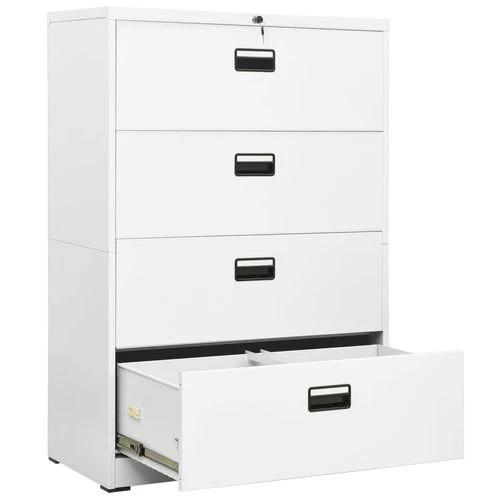 vidaXL Filing Cabinet White 90x46x72.5 cm Steel by vidaXL