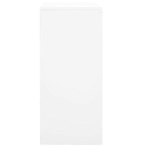 vidaXL Office Cabinet with Sliding Door White 90x40x90 cm Steel by vidaXL