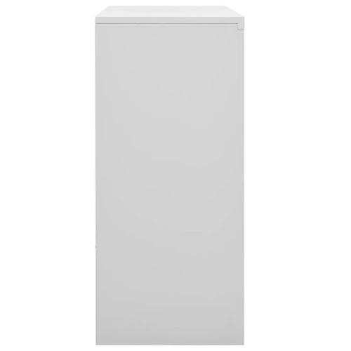 vidaXL vidaXL Office Cabinet with Sliding Door White 90x40x90 cm Steel - Uncategorized Filing Cabinet