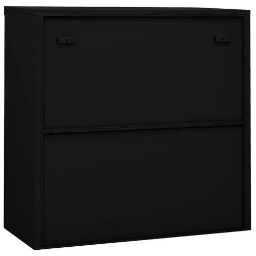 vidaXL vidaXL Office Cabinet with Sliding Door White 90x40x90 cm Steel - Uncategorized Filing Cabinet