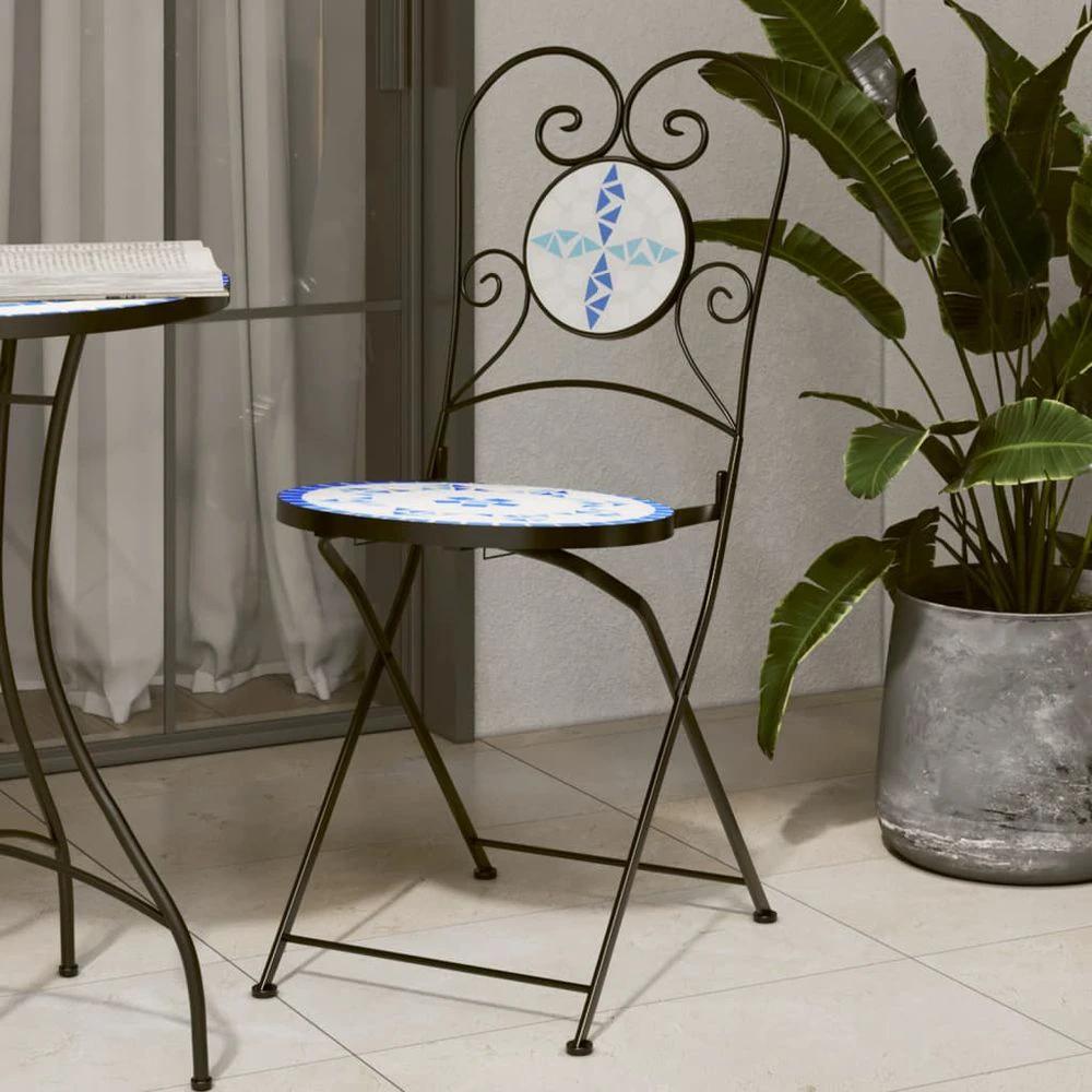 Folding Bistro Chairs 2 pcs vidaXL Ceramic Terracotta by vidaXL