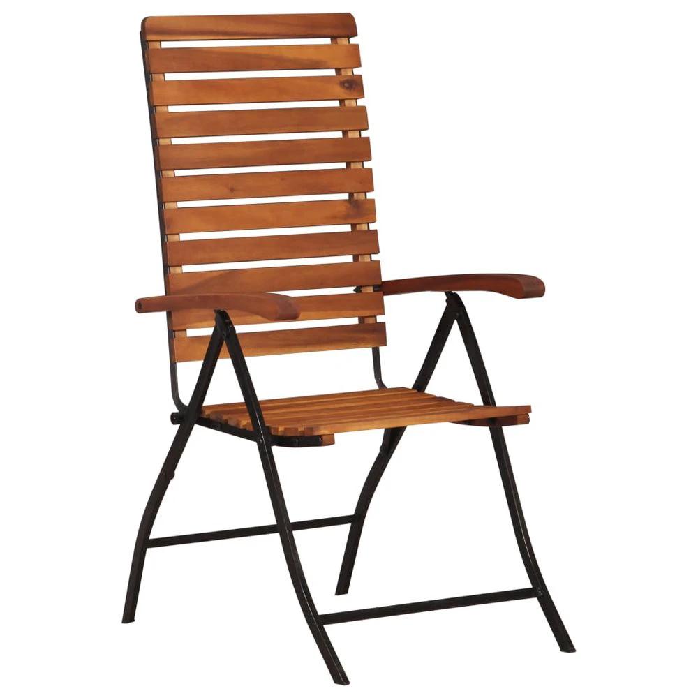 vidaXL 2 pcs vidaXL Reclining Garden Chairs Solid Acacia Wood - Uncategorized Folding Chairs
