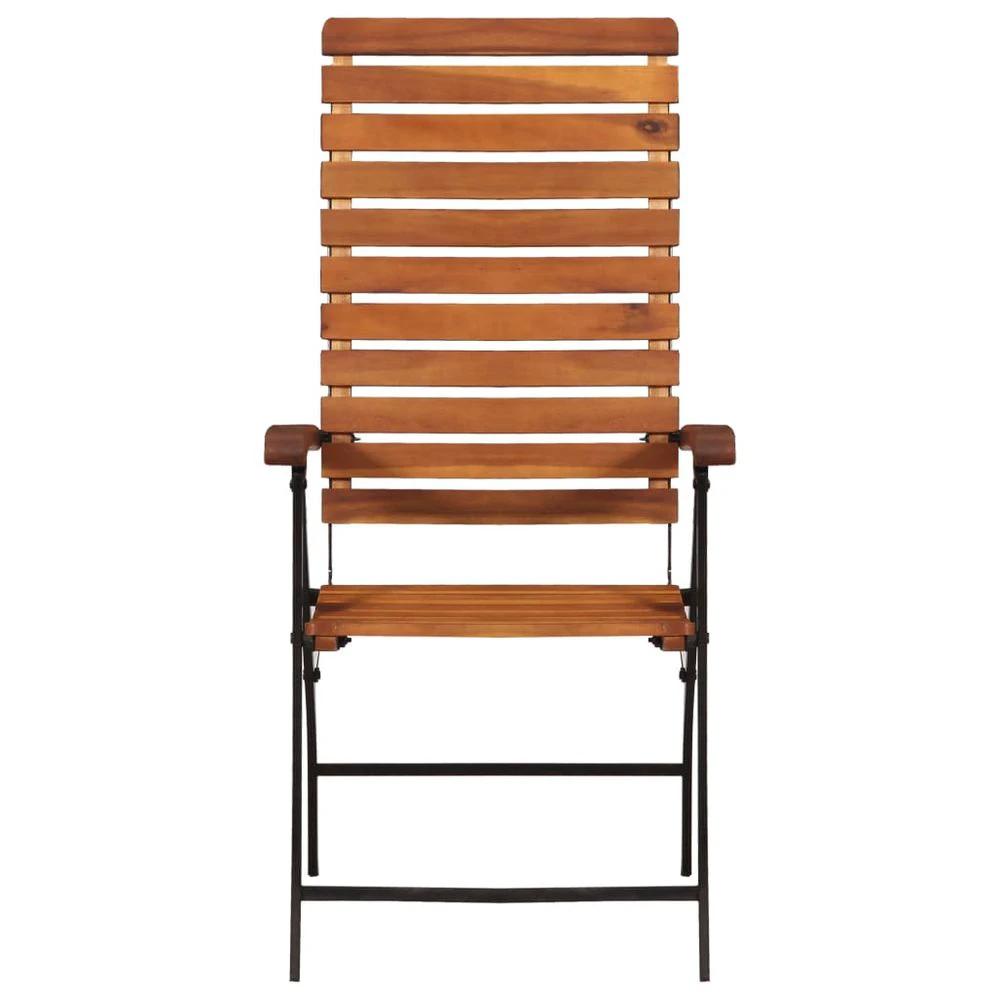 vidaXL 2 pcs vidaXL Reclining Garden Chairs Solid Acacia Wood - Uncategorized Folding Chairs