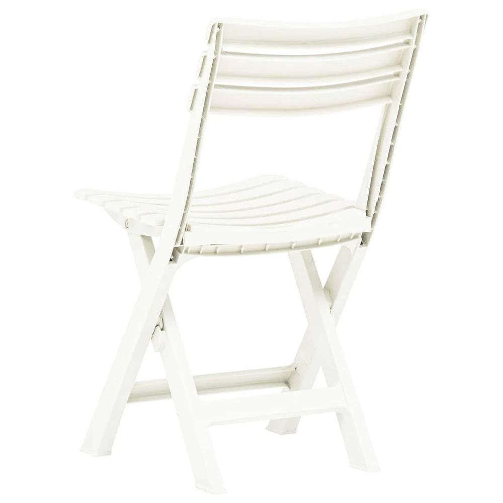 Folding Garden Chairs 2 pcs vidaXL Plastic White by vidaXL