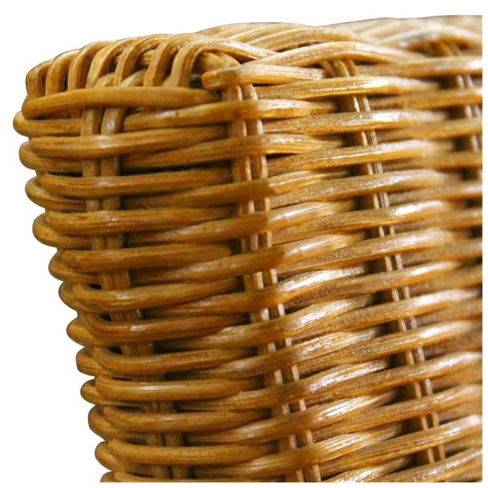 Dining Chairs 4 pcs vidaXL Brown Natural Rattan by vidaXL