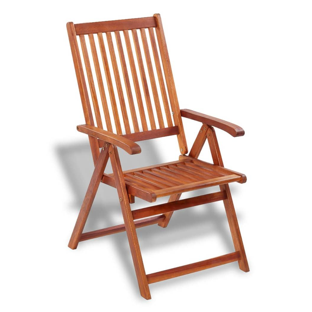 Folding Garden Chairs 2 pcs vidaXL Solid Acacia Wood Brown by vidaXL