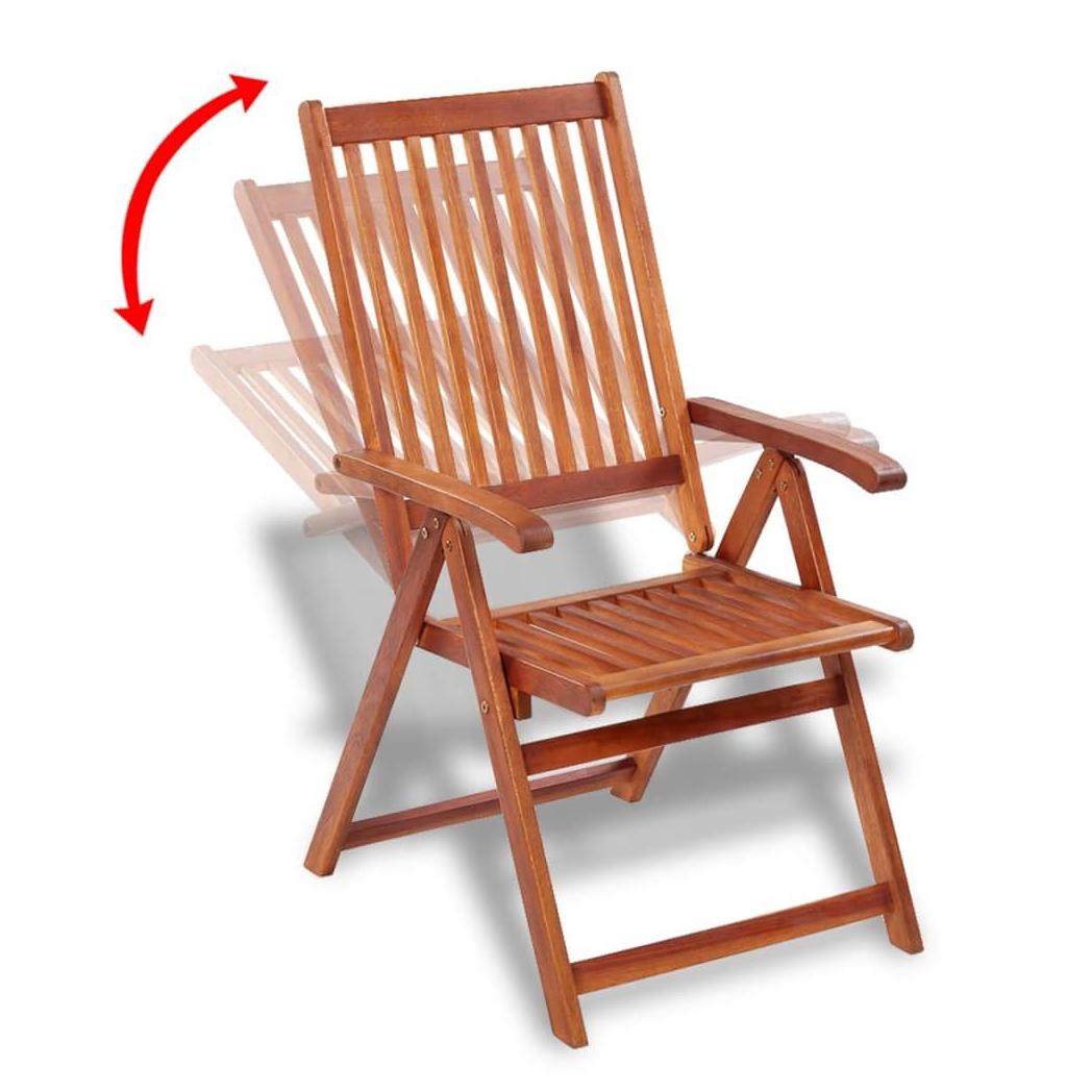 Folding Garden Chairs 2 pcs vidaXL Solid Acacia Wood Brown by vidaXL