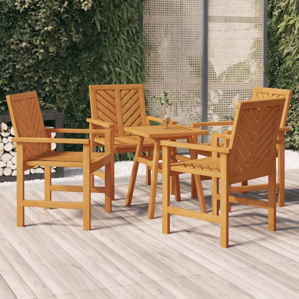 Garden Dining Chairs 2 pcs vidaXL Solid Wood Acacia by vidaXL