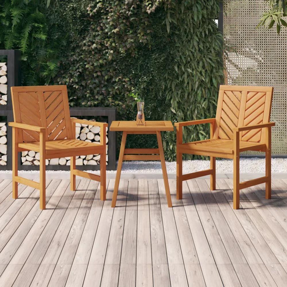 Garden Dining Chairs 2 pcs vidaXL Solid Wood Acacia by vidaXL