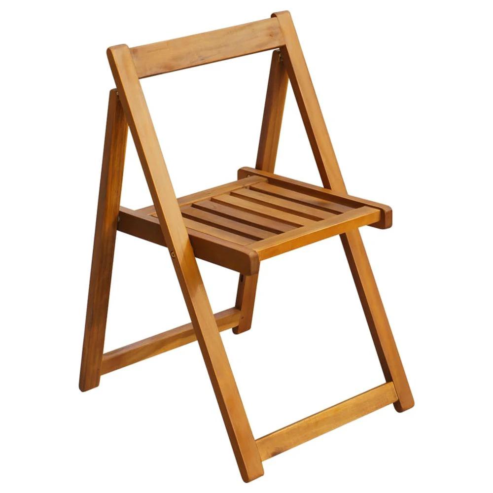 Folding Garden Chairs 2 pcs vidaXL Solid Acacia Wood by vidaXL