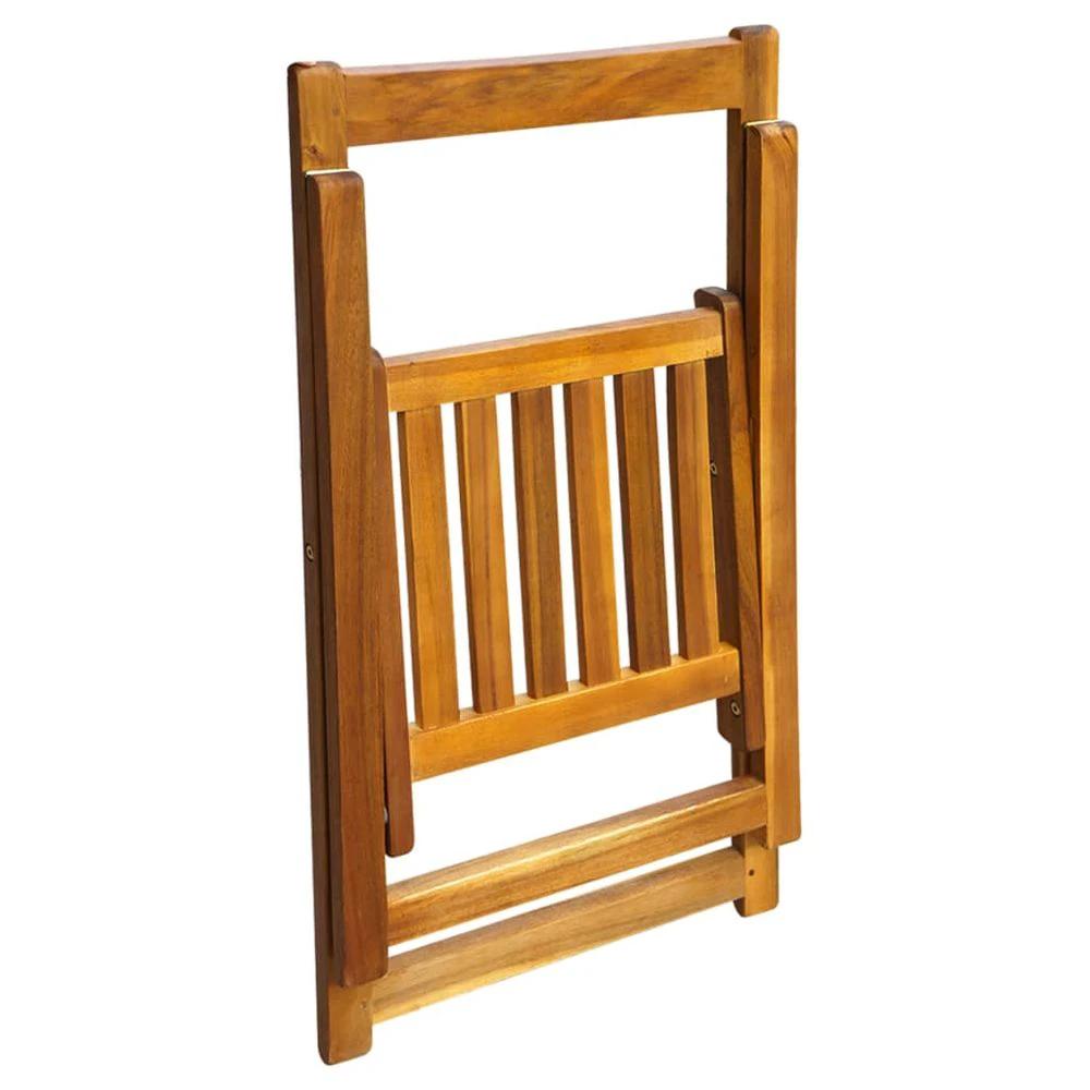 Folding Garden Chairs 2 pcs vidaXL Solid Acacia Wood by vidaXL