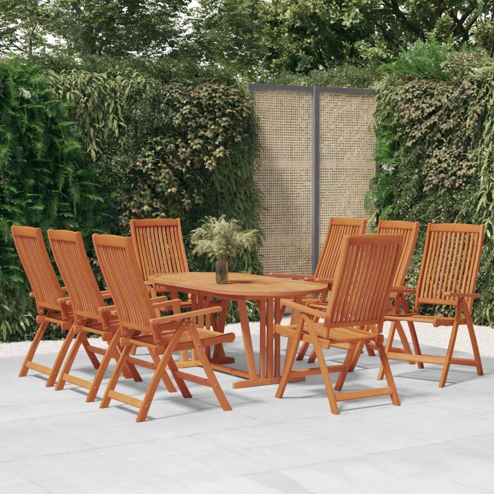 Folding Garden Chairs 2 pcs vidaXL Solid Wood Eucalyptus by vidaXL