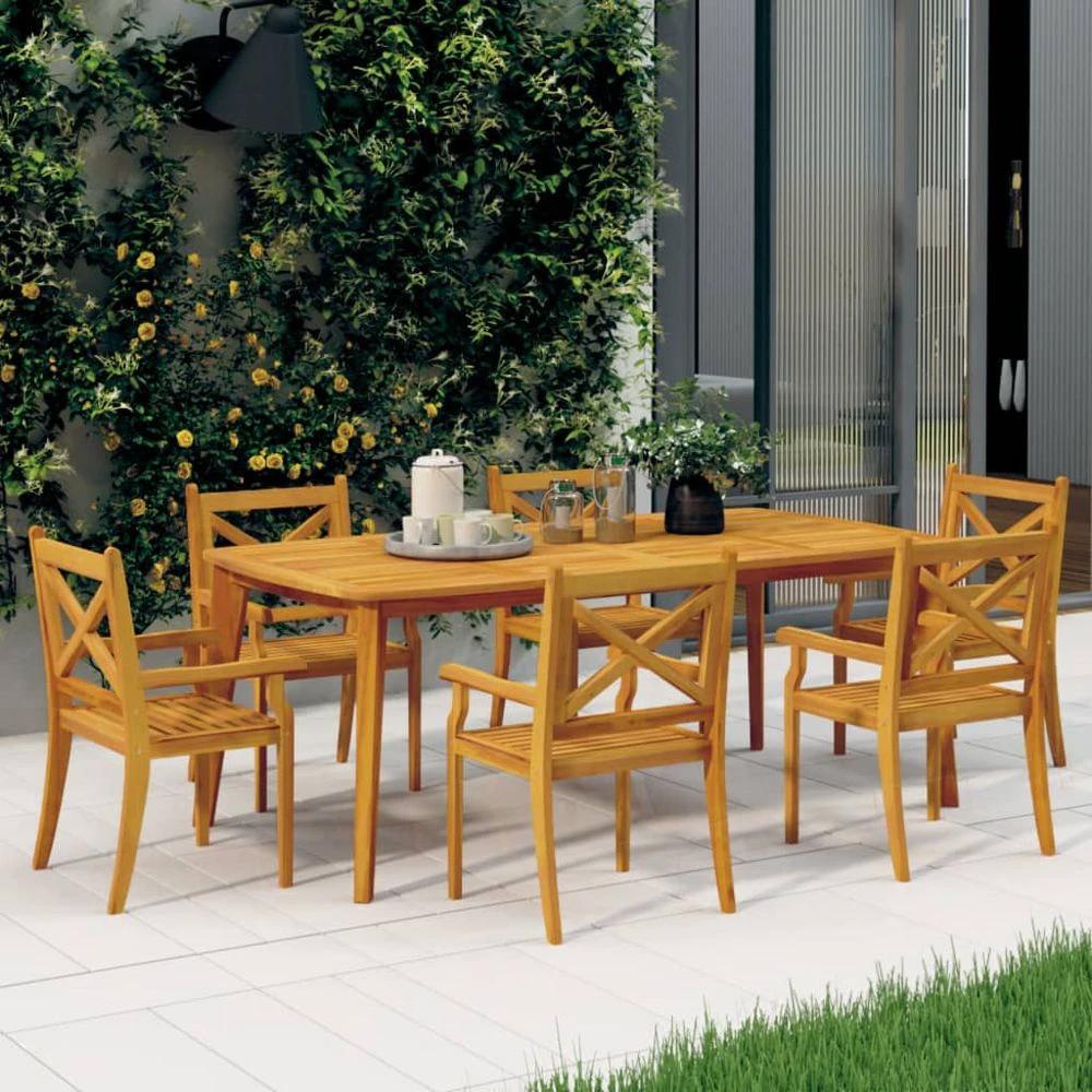 Outdoor Dining Chairs 2 pcs vidaXL Solid Wood Acacia by vidaXL