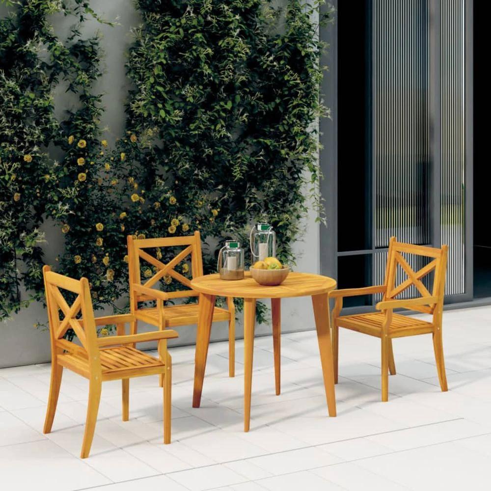 Outdoor Dining Chairs 2 pcs vidaXL Solid Wood Acacia by vidaXL