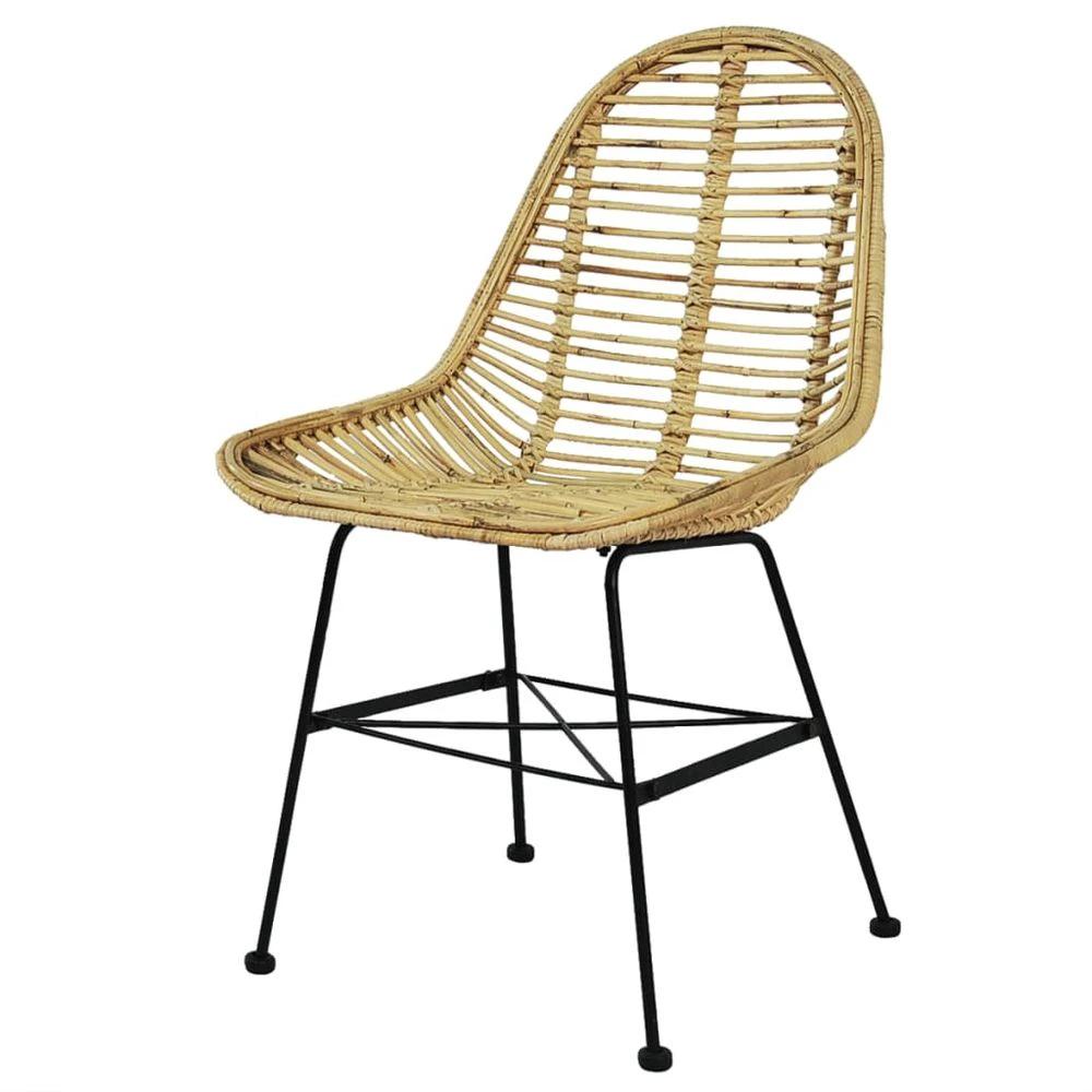 vidaXL Dining Chairs 6 pcs vidaXL Natural Rattan - Uncategorized Garden Chairs