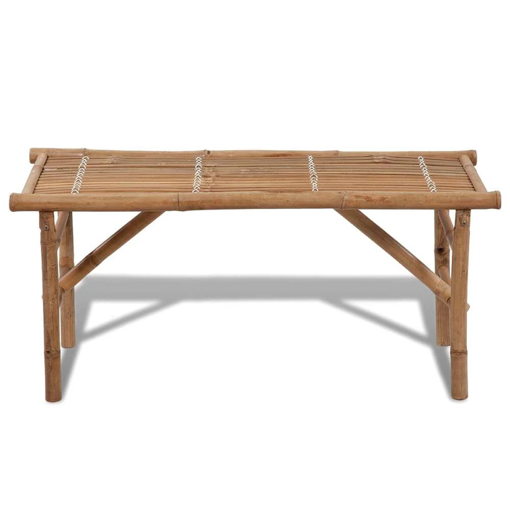 Folding Garden Bench 118 cm vidaXL Bamboo by vidaXL
