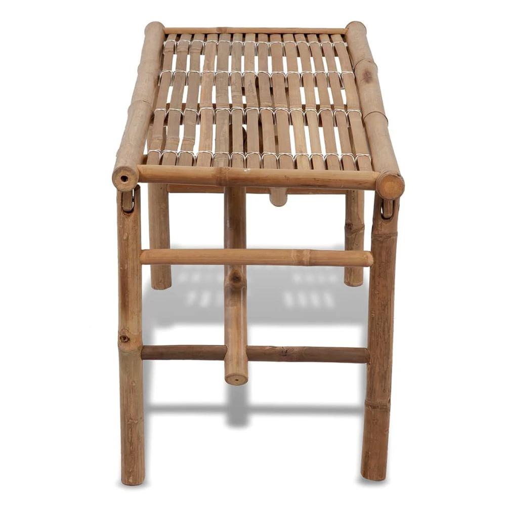 Folding Garden Bench 118 cm vidaXL Bamboo by vidaXL