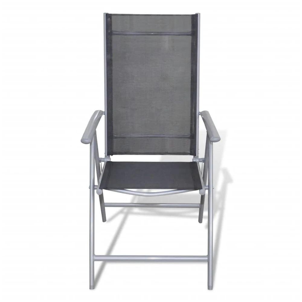 vidaXL Folding Garden Chairs 4 pcs vidaXL Aluminium - Uncategorized Garden Chairs