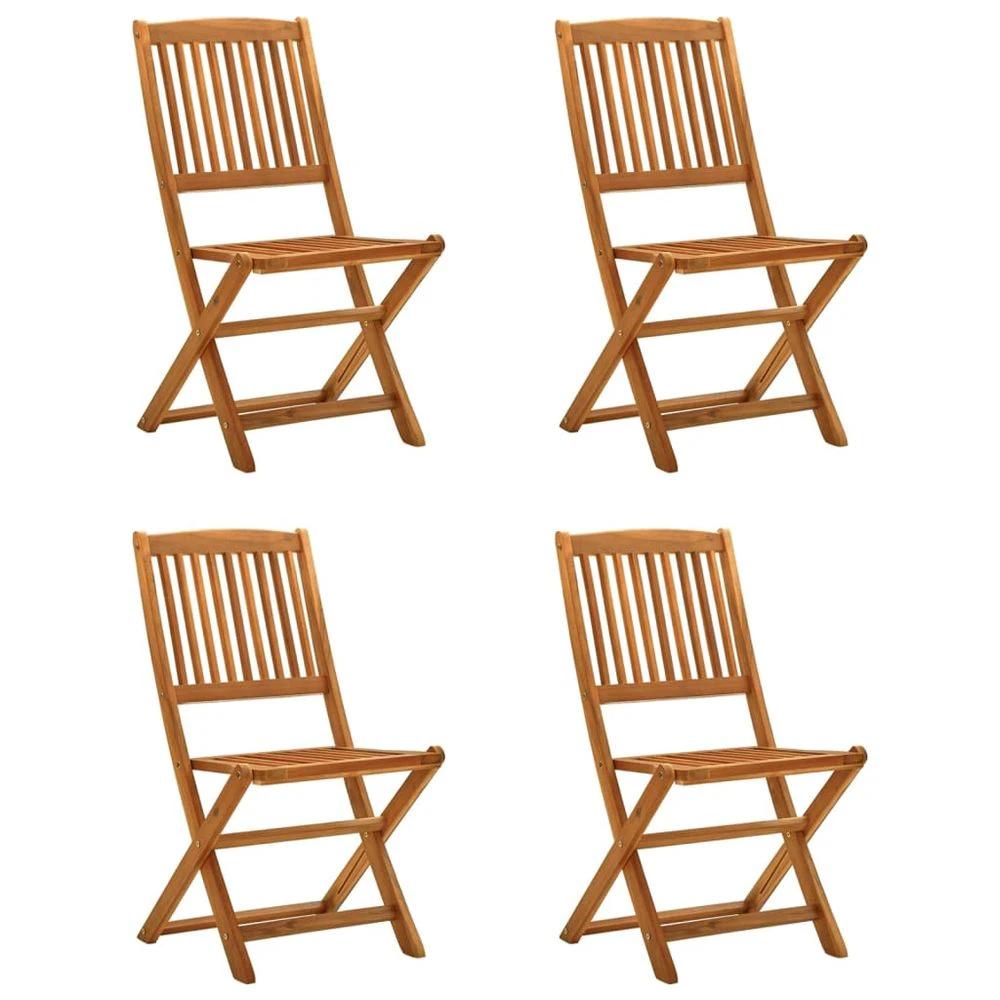 Folding Garden Chairs 2 pcs vidaXL Solid Eucalyptus Wood by vidaXL