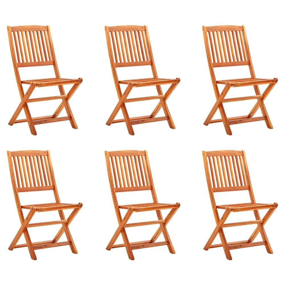Folding Garden Chairs 2 pcs vidaXL Solid Eucalyptus Wood by vidaXL