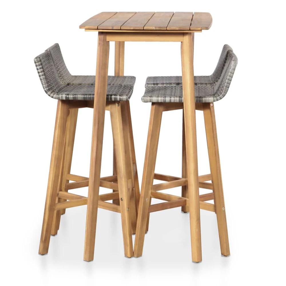 5 Piece vidaXL Outdoor Dining Set Solid Acacia Wood by vidaXL