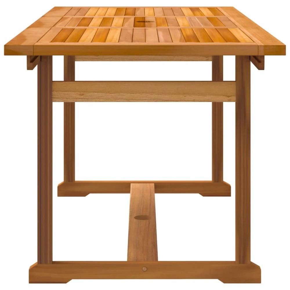 7 Piece vidaXL Garden Dining Set Solid Wood Acacia and Textilene - Garden Set from vidaXL
