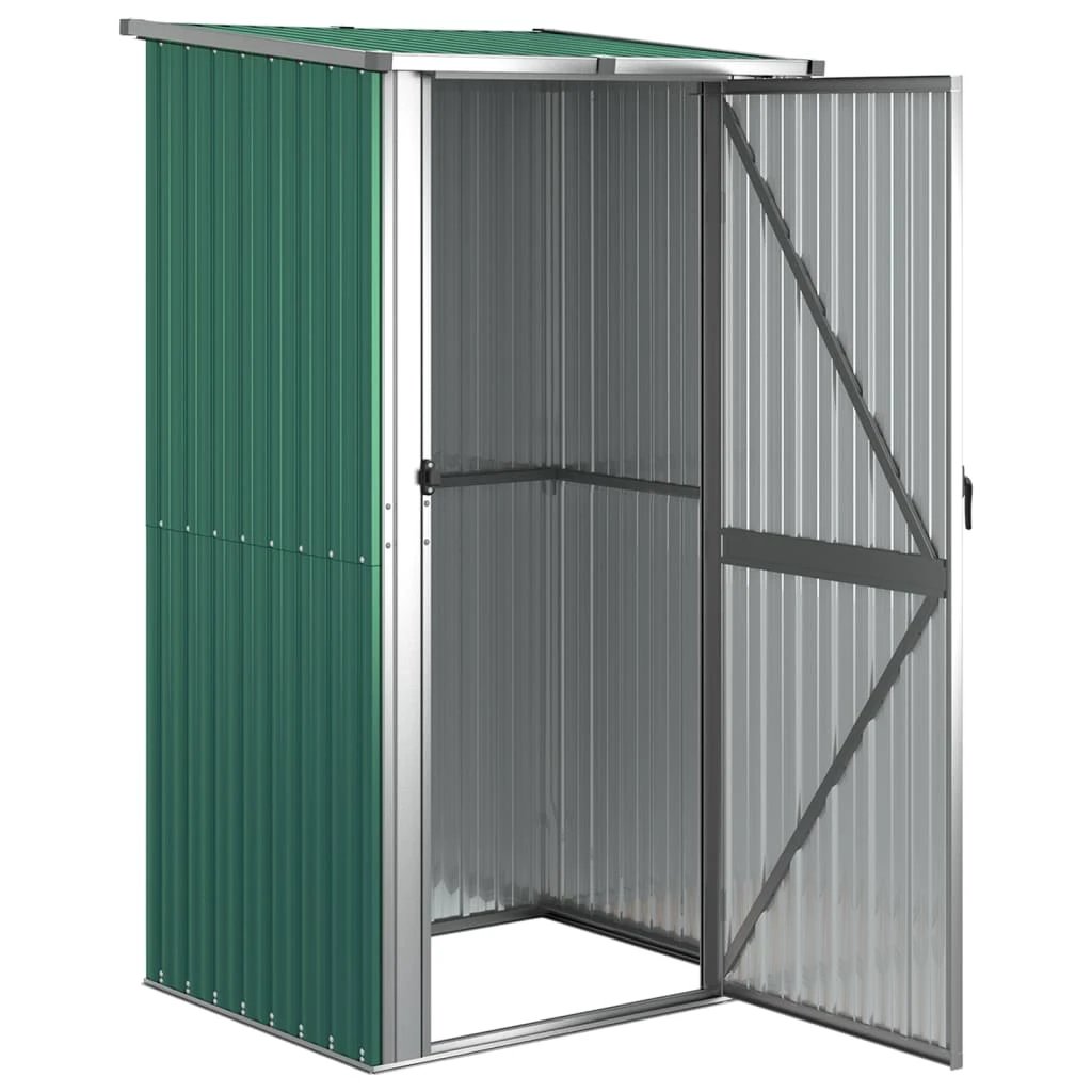vidaXL Garden Shed Green 118.5x97x209.5 cm Galvanised Steel by vidaXL
