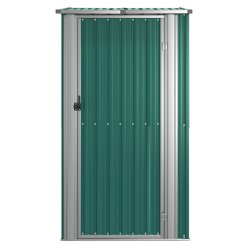 vidaXL Garden Shed Green 118.5x97x209.5 cm Galvanised Steel by vidaXL