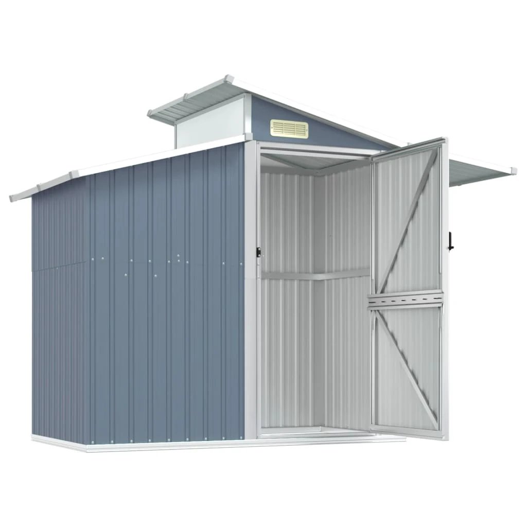 vidaXL vidaXL Garden Shed Green 270x130x208.5 cm Galvanised Steel - Garden Shed